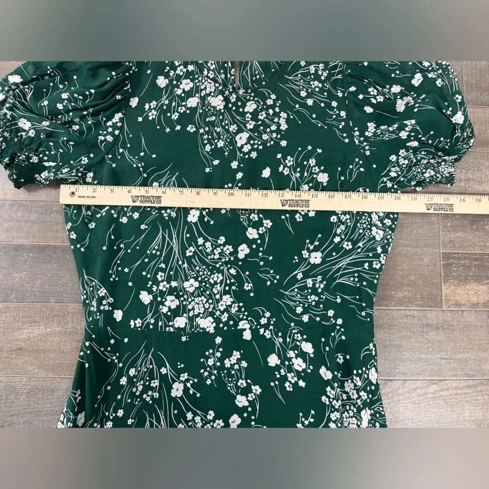 NEW Reformation Irma Green Floral Minidress - Picture 8 of 13